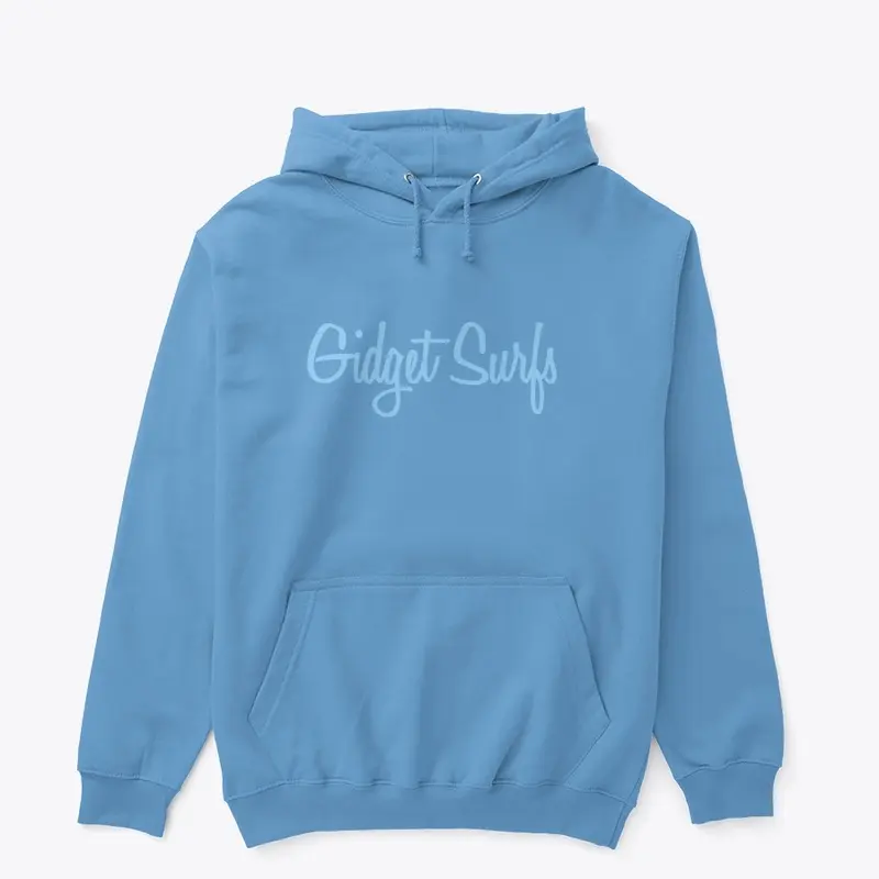 Gidget Surfs Baby Blue Hoodie